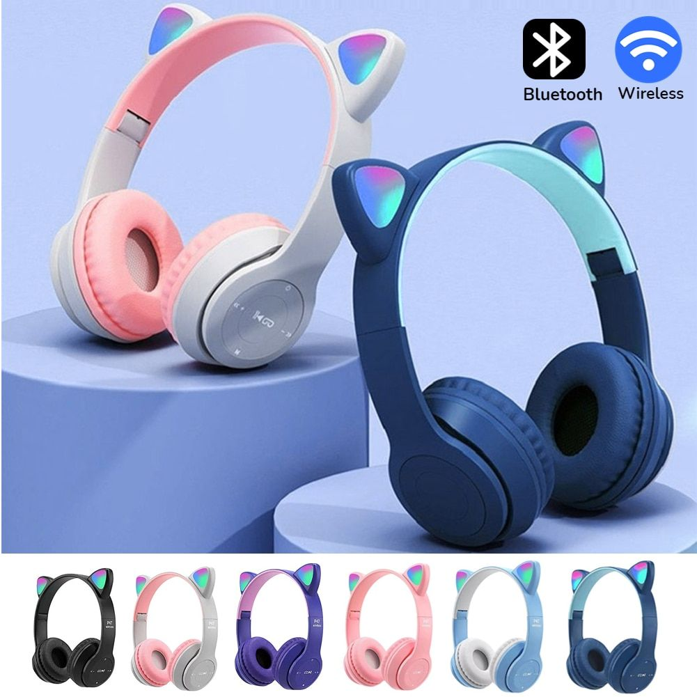 Wireless Bluetooth cat ear headphones